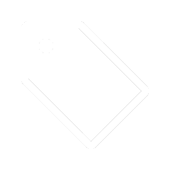 Blank price tag icon on a dark background