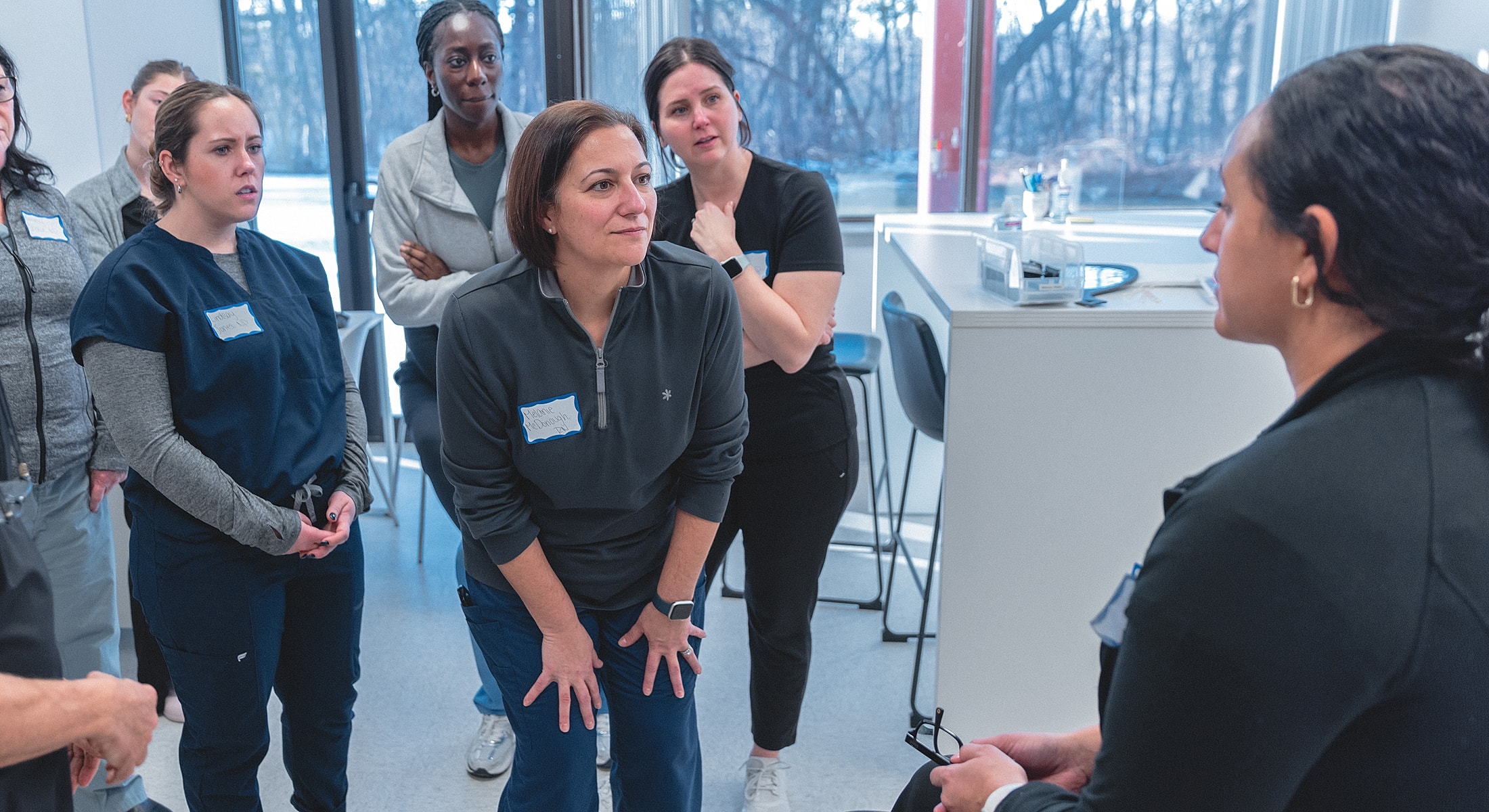 Group discussion in a training or workshop setting.